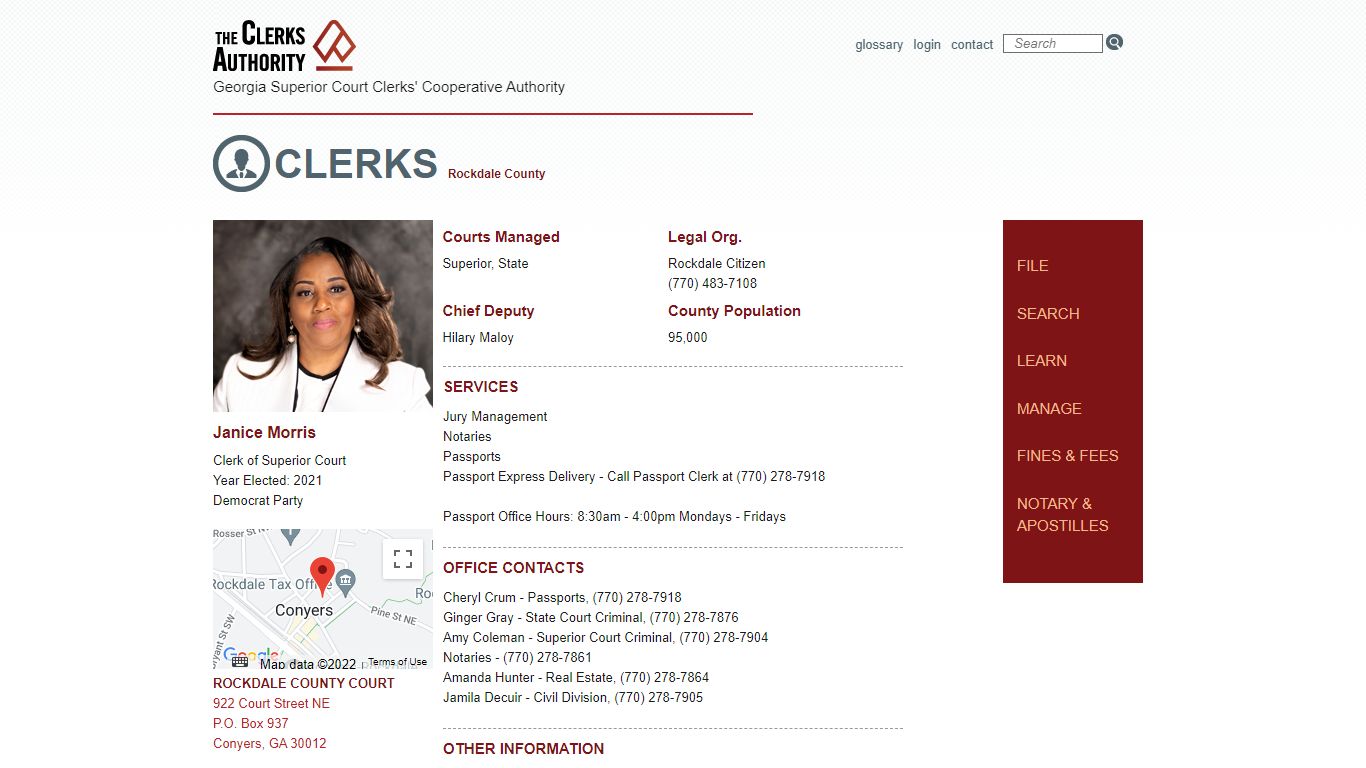 Clerks - ROCKDALE County - Georgia Clerk of Courts
